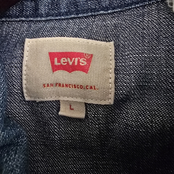 Levi’s Denim Western Shirt Men’s large - Picture 5 of 10
